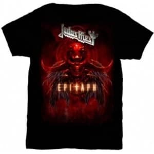 Judas Priest Epitaph Red Horns Mens TS: Medium