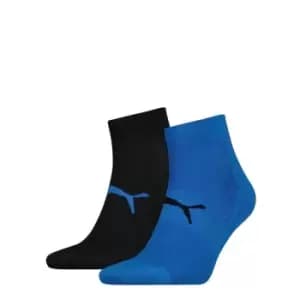 Puma 2 Pack of Performance quarter Socks - Blue