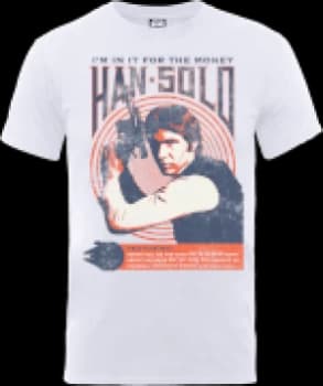 Star Wars Han Solo Retro Poster T-Shirt - White - L