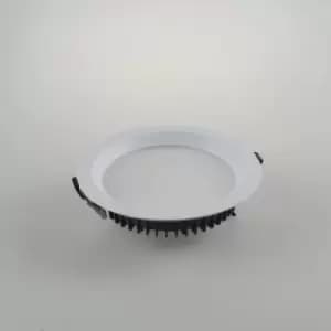 Tron Outdoor LED Recessed Downlight With Adjustment For Kelvin, Matt White, IP40, 3000- 4000-6000K