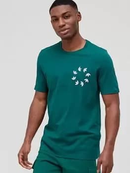 adidas Originals Circular Trefoil T-Shirt - Green Size XS Men