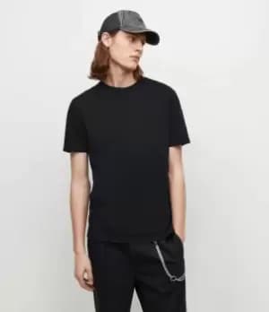 AllSaints Mens Ossage Crew T-Shirt, Jet Black, Size: M