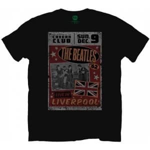 The Beatles Live in Liverpool Mens X-Large T-Shirt - Black