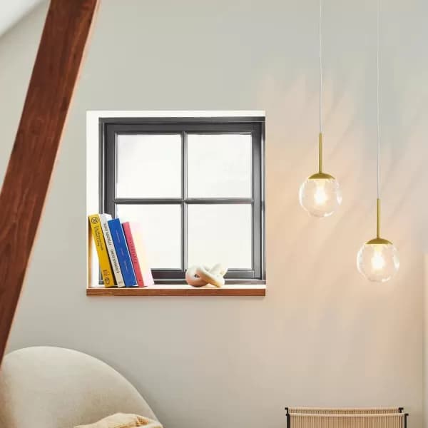 Chisell 15 Indoor Pendant Ceiling Light in Brass (Height) 28cm