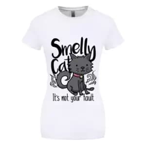 Grindstore Womens/Ladies Smelly Cat T-Shirt (M) (White)