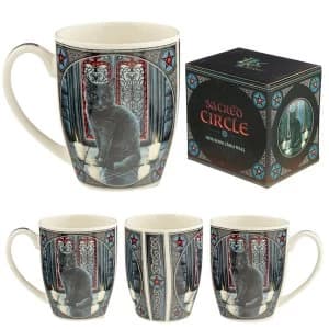 Sacred Circle Cat Lisa Parker New Bone China Mug