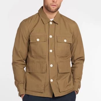 Barbour Mens Rowden Casual Jacket - Stone - XXL
