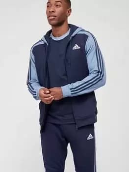 adidas Melange Full Zip Hoodie - Navy Size XS Men