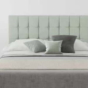 Sinatra Upholstered Headboard, Pure Pastel Cotton, Eau De Nil - Headboard 60cm Size Superking (180x200)