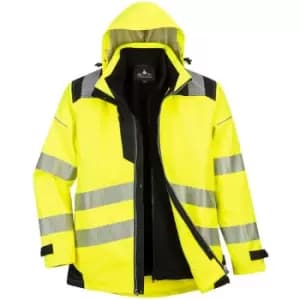 PW365YBRXXXL - sz 3XL PW3 Hi-Vis 3-in-1 jacket Yellow/Black - Yellow/Black - Portwest