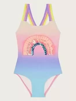 Monsoon Girls Ombre Rainbow Swimsuit - Multi