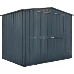 8x6 Double Hinged Door Apex Metal Shed - Anthracite Grey - Anthracite Grey - Lotus