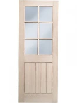 Wickes Geneva Internal Cottage Glazed 5 Panel Oak Veneer Door - 1981 x 762mm