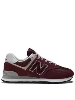 New Balance 574 Trainers - Red, Size 7.5, Men