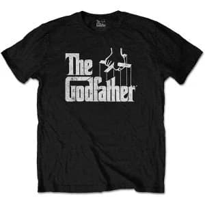 The Godfather - Logo White Unisex Large T-Shirt - Black