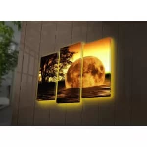 3PATDACT-26 Multicolor Decorative LED Lighted Canvas Painting (3 Pieces)
