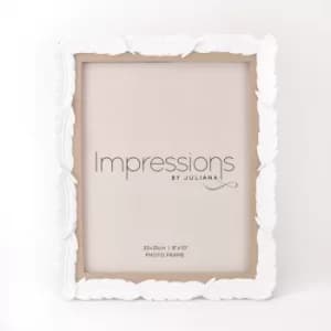Impressions White Resin Feather Photo Frame 8" x 10"