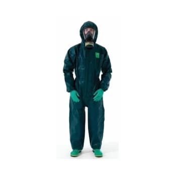 Green Coveralls Hooded Size 2XL - Ansell