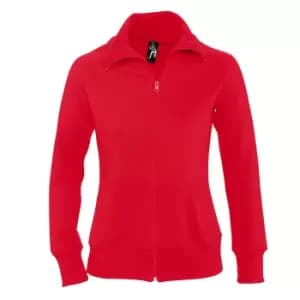 SOLS Womens/Ladies Soda Full Zip Active Sweat Jacket (L) (Red)