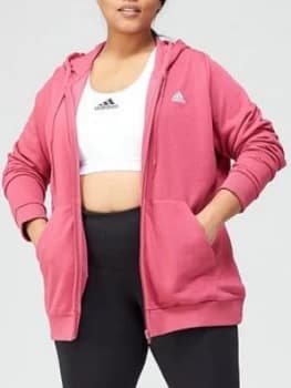 Adidas Plus Linear Full Zip Hoodie - Pink