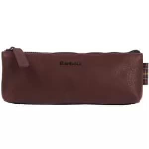 Barbour Leather Pencil Case Dk Brown