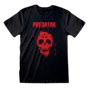 Predator T-Shirt Red Distressed Skull Size L