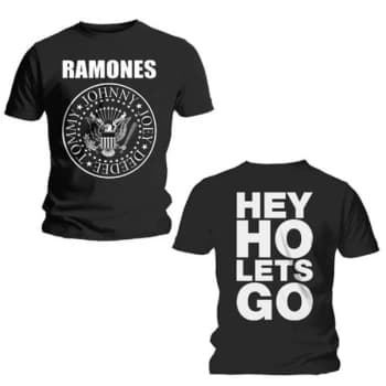 Ramones 'Hey Ho Lets Go' Back Print Mens XX-Large T-Shirt - Black