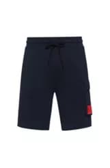 Hugo Boss Diz 212 Red Patch Logo Jersey Shorts Navy Size 2XL Men