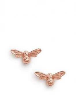 Olivia Burton Lucky Bee Stud Earrings Rose Gold