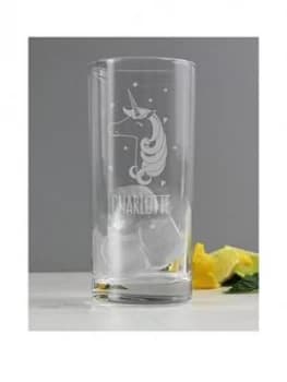 Personalised Unicorn Hi Ball Glass