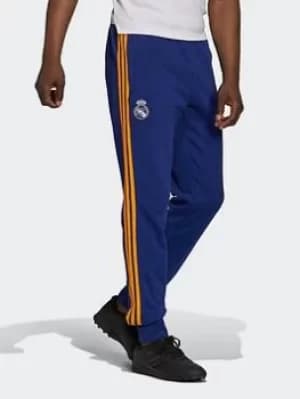 adidas Real Madrid 3-stripes Sweat Tracksuit Bottoms, Blue/White/Orange Size M Men