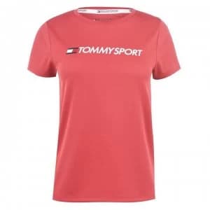 Tommy Sport Chest Logo T Shirt - Cardinal