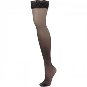 Pretty Polly Nylons 10 denier gloss hold ups - Black