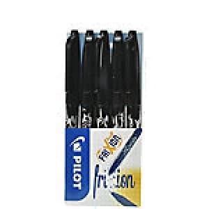 Pilot FriXion Erasable Rollerball Pens Medium 0.7mm Black Pack of 5