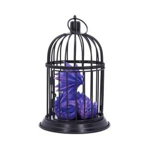 Amethyst Pet Caged Dragon Ornament