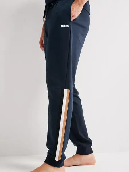 Boss Boss Iconic Pants 10241854 04 Closed Hem Fleece Jogging Bottoms S Blue 48118618350