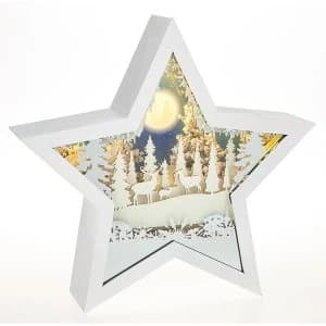 Snowtime Musical Star White Xmas Ornament