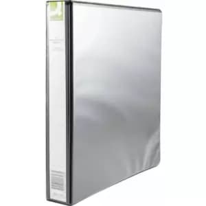 Qconnect - A4 25MM 4-Ring Presentation Binder Black - Black