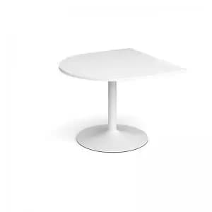 Trumpet base radial extension table 1000mm x 1000mm - white base and
