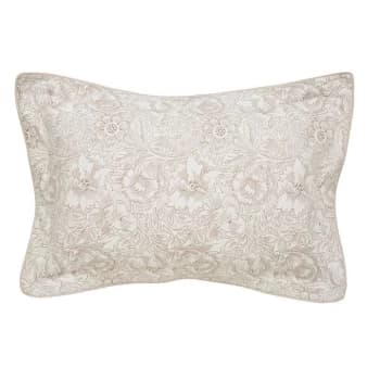 Morris and Co Pure Poppy Oxford Pillowcase - ECRU