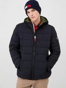 Tommy Jeans Essential Padded Hooded Jacket - Black