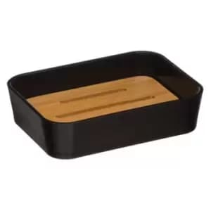 Natureo Bamboo 3 Piece Bathroom Accessories Set Black