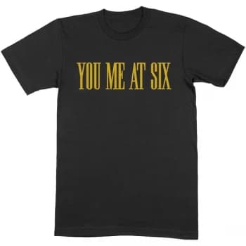 You Me At Six - Yellow Text Unisex Small T-Shirt - Black