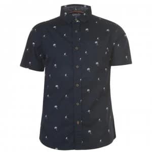 SoulCal Short Sleeve All Over Print Shirt - Blue
