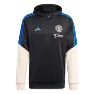 adidas Manchester United Condivo 22 Hooded Track Top Mens - Black / Icey Pink