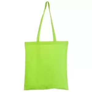Cotton Long Handle Tote Bag (One Size) (Light Green) - Light Green - United Bag Store