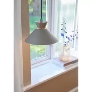 Dial Dome Pendant Ceiling Light Grey E27