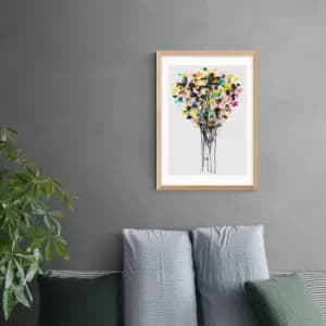 East End Prints Buttercups 2 Print Blue