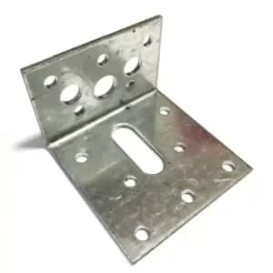 Moderix - Strong Metal Adjustable Angle Corner Bracket Zinc Plated Silver - Size 60x40x60x2.5mm - Pack of 10