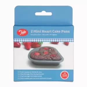Tala Set of 2 Mini Heart Cake Pans Grey